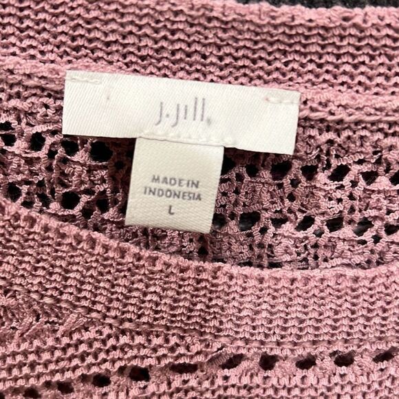 J.Jill Crocheted Sweater Pinkish Purple Size Large - Picture 3 of 11